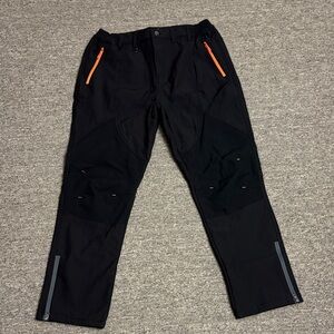 Women’s Black snow Pants with Orange Accents